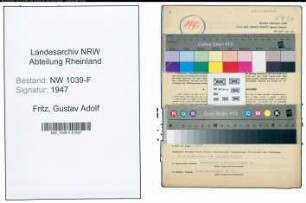 Entnazifizierung Gustav Adolf Fritz , geb. 05.11.1911 (Angestellter)