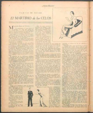 El martirio de los celos : Cartas de mujer