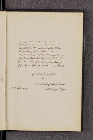 Georg Reinhard Röpe. – o.O., 18.02.1858