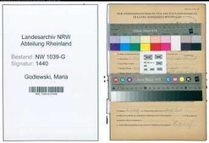 Entnazifizierung Maria Godlewski , geb. 02.11.1909 ()