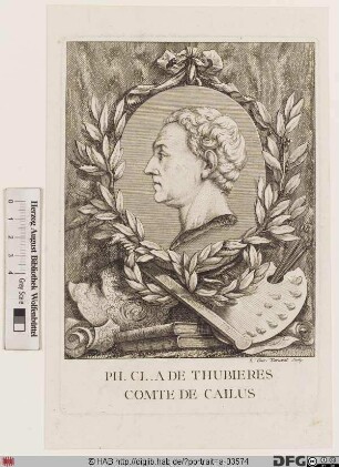 Bildnis Anne-Claude-Philippe de Pestels de Lévis de Tubières-Grimoard, comte de Caylus