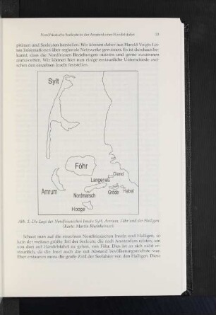 Abb. 1: Die Lage der Nordfriesischen Inseln Sylt, Amrum, Föhr und der Halligen (Karte: Martin Rheinheimer)