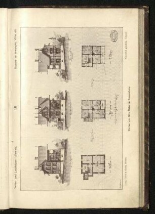 Tafel 16: Kleines Landhaus für Herrn Lehrer Morgenthaler in Zürich