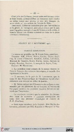 Séance du 6 novembre 1925