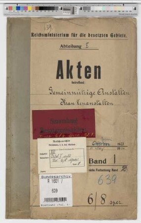 Gemeinnützige Anstalten; Krankenanstalten: Bd. 1