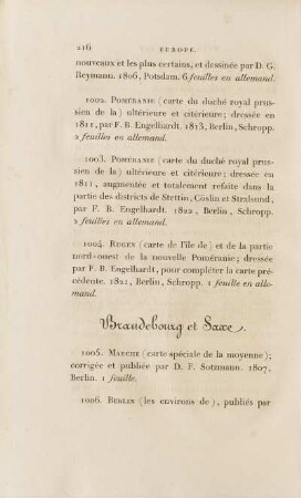 Brandebourg et Saxe