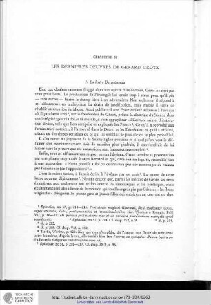 Chapitre X - Les dernières oeuvres de Gérard Grote