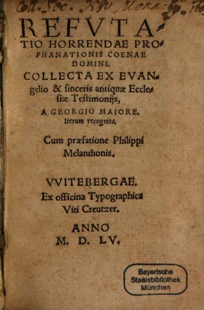 Refutatio horrendae prophanationis Coenae Domini