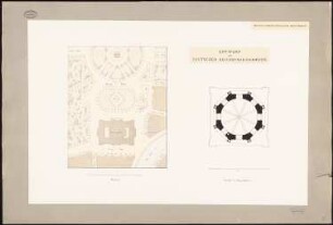 Reichstag, Berlin: Lageplan 1:1000, Grundriss Kuppeltambour 1:200
