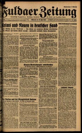 Ausgabe vom Mittwoch, den 12. Juni 1940.