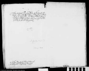 Fürstliche Notifikations-, Gratulations- und dergleichen Schreiben an Markgraf Heinrich von Schwedt gerichtet