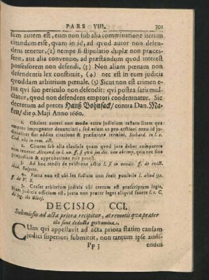 Decisio CCI. - CCC.