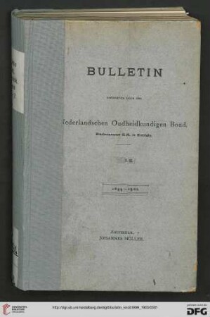 1: Bulletin van den Nederlandschen Oudheidkundigen Bond