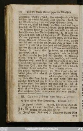 III. Von der Erlösung durch Jesum Christum.