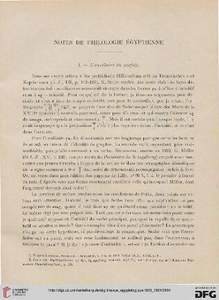 N.S. 2.1920/1924: Notes de philologie égyptienne