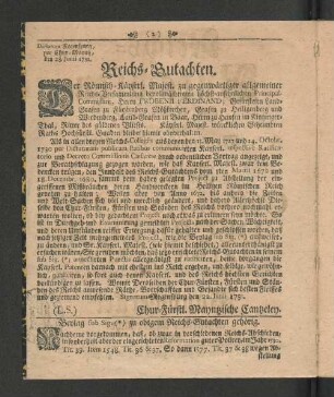 Reichs-Gutachten.