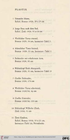 Plastik (Nr.1-40)