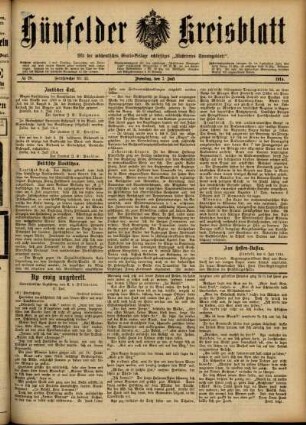 Ausgabe vom Dienstag, den 07. Juli 1914.