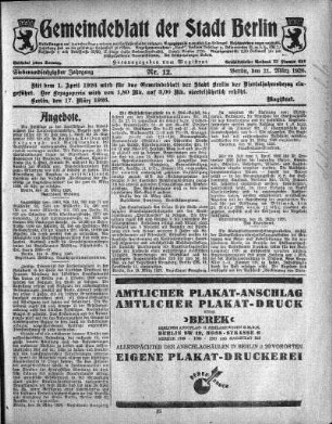 1926,12: Nr. 12, 21. März 1926