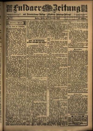 Zweite Ausgabe vom Freitag, den 08. November 1901.