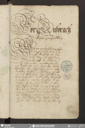 VorAnsprach an den Geehrt-geneigten Leser