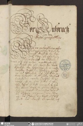 VorAnsprach an den Geehrt-geneigten Leser