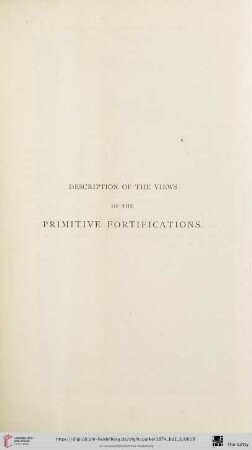 Description of the Views of the Primitive Fortifications (Plate I - IV)