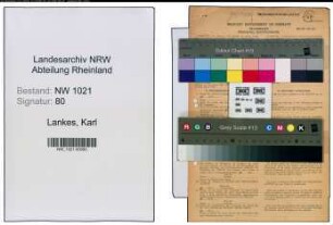 Entnazifizierung Karl Lankes , geb. 16.07.1905 (Gaertnergehilfe)