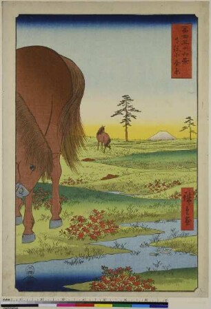 Die Kogane-Ebene in der Provinz Shimōsa, Blatt 33 aus der Serie: 36 Ansichten des Fuji