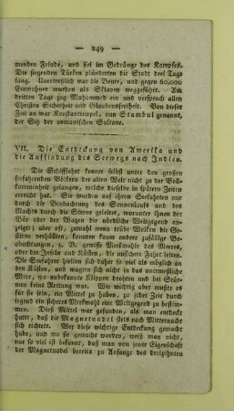 VII. Die Entdeckung von Amerika und die Auffindung des Seewegs nach Indien
