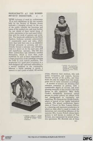 87: Handicrafts at the women artists' exhibition