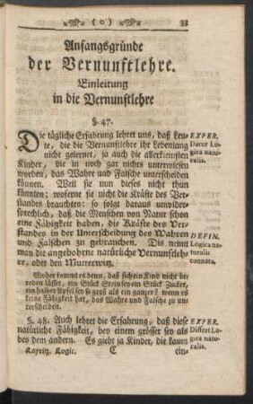 Anfangsgründe der Vernunftlehre