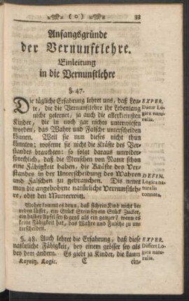 Anfangsgründe der Vernunftlehre