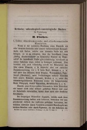 Kritische, mikroskopisch-mineralogische Studien. 2te Fortsetzung.