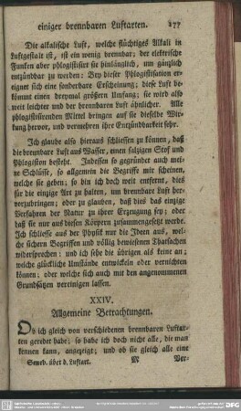 XXIV. Allgemeine Betrachtungen