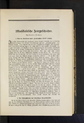 Musikalische Zeitgeschichte. Von Walter Dahms. 1. Was der Kunstwart unter "kerndeutscher Musik" versteht.