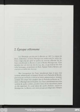 2. Époque ottomane