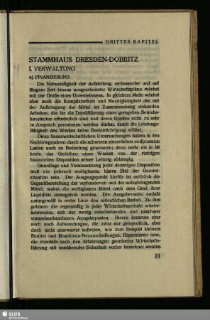 Drittes Kapitel: Stammhaus Dresden-Dobritz