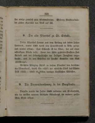 8. Der alte Pfarrhof zu St. Sebald.