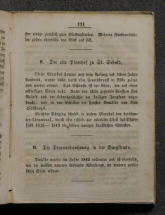 8. Der alte Pfarrhof zu St. Sebald.
