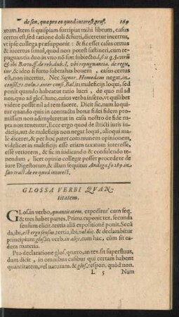 Glossa Verbi Quantitatem.