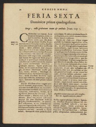 Feria Sexta Dominicae primae quadragesimae.
