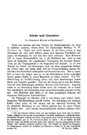 Schule und Charakter