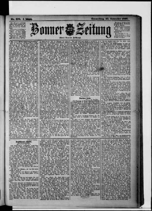 Bonner Zeitung. 1895-1933