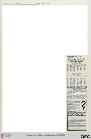 Nr. 15 (9. Apr. 1933), S. 3: Preisberichte