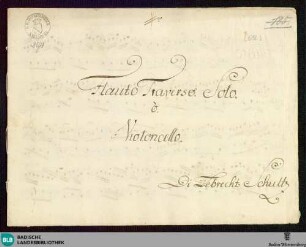 Sonatas - Mus. Hs. 894 : fl, vlc; e