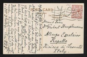 Brief von Hermann Georg Fiedler an Gerhart Hauptmann und Margarete Hauptmann