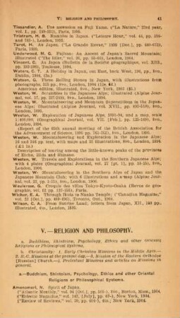 V. Religion and philosophy