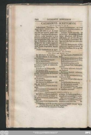 Catalogus Scriptorum.