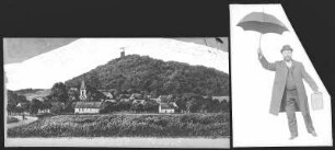 Collmberg. Blick zum Collmberg - Fliegender Mann
